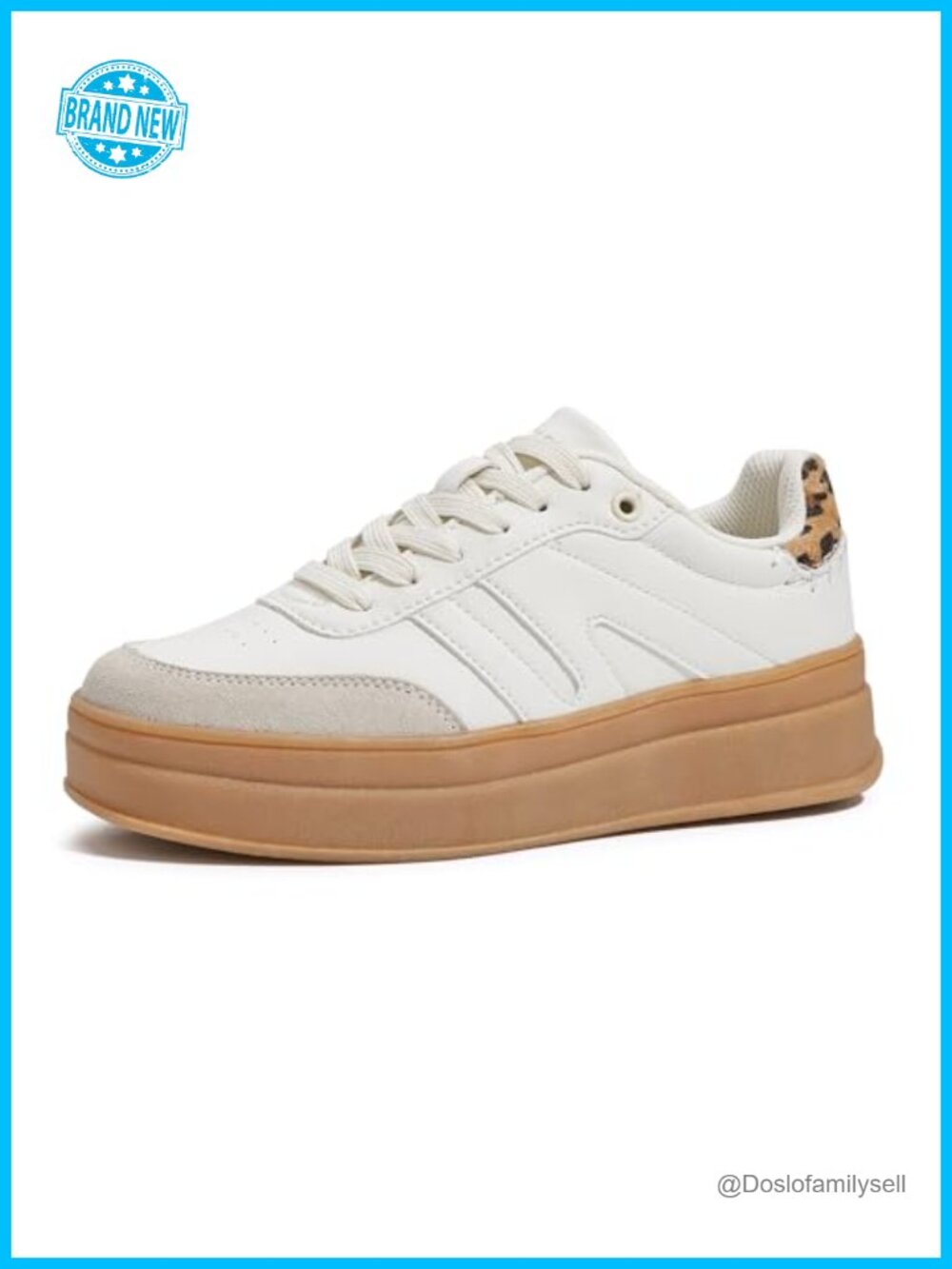 Platform Retro Fashion Classic Sneakers Cow Suede PU Leather Lace-Up